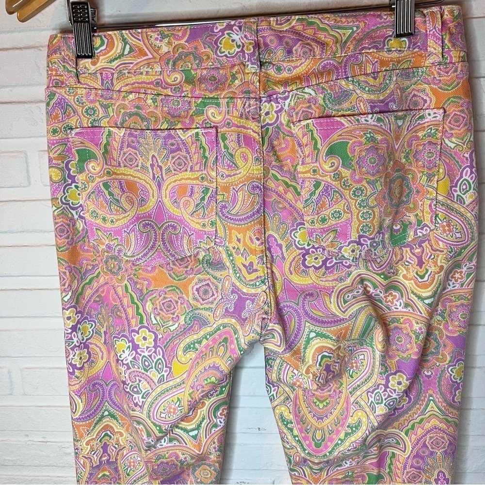 Chaps Pastel Paisley Slimming Fit Cotton Stretch Jeans, Women’s Size 4 - Picture 6 of 9